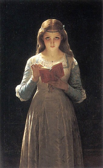 Pierre-Auguste Cot Young Maiden Reading a Book